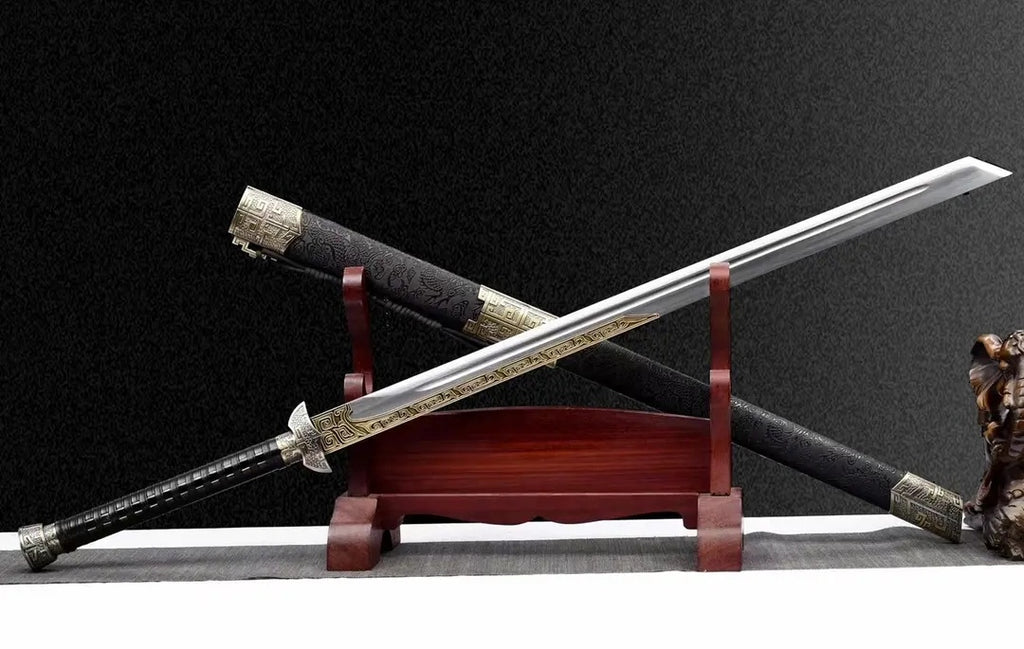 Tianwen Tang Heng Integral Tang Dynasty Horizontal Sword High Manganese Steel Self-Defense Cold Weapon Collection-Grade  Unsharpened