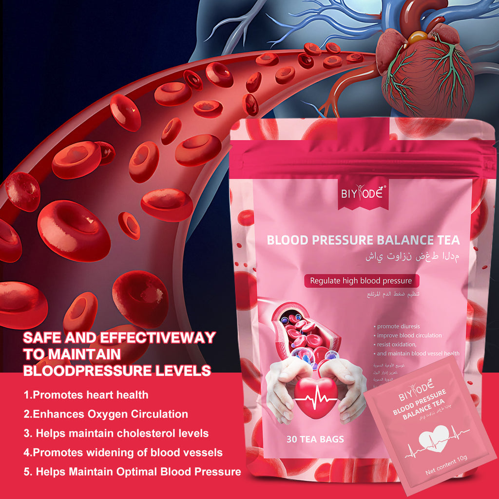 OEM ODM Private Label Blood Pressure Balance Tea Bag Herbal Supplement Wholesale Natural Herbal Formula Support Wellness Balance Daily Care GMP HALAL