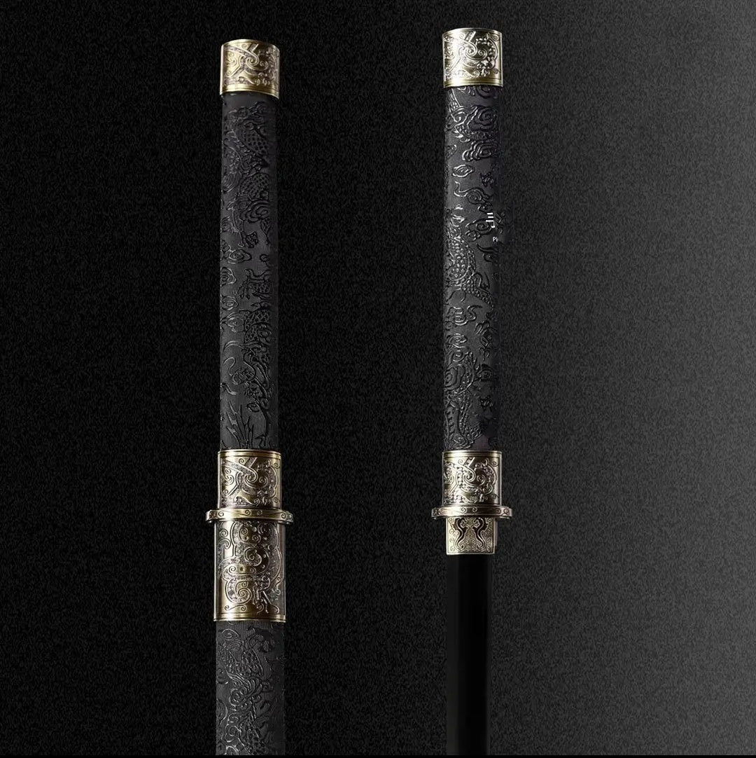 Taizong Integral Tang Dynasty Horizontal Sword High Manganese Steel Self-Defense Cold Weapon  Collection-Grade  Unsharpened