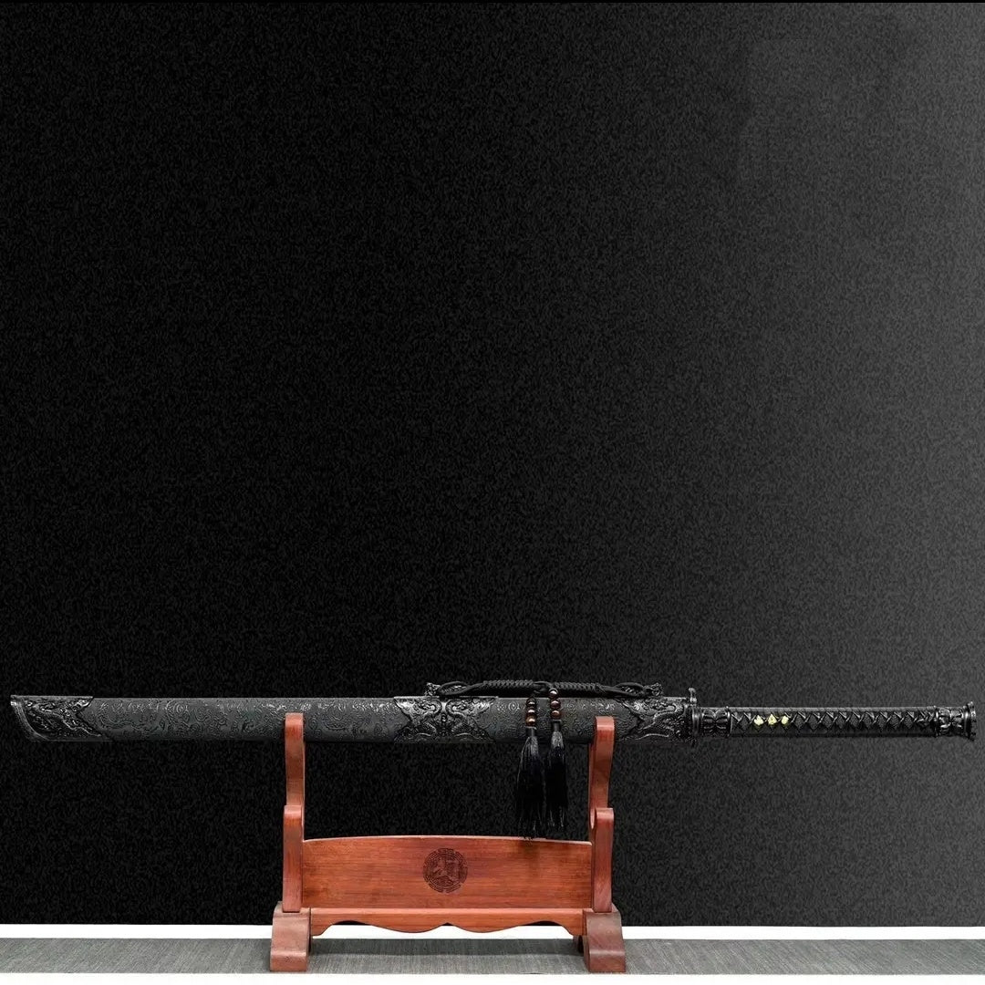 Liuying Integral Tang Dynasty Horizontal Sword High Manganese Steel Self-Defense Cold Weapon Collection-Grade Unsharpened