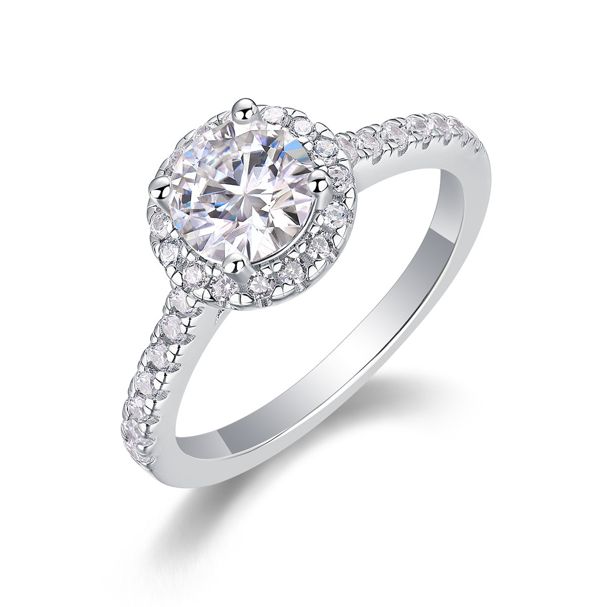 Hug Your Lover With A Large Diamond Ring Luxury Fashion Set With Moissanite Silver Ring