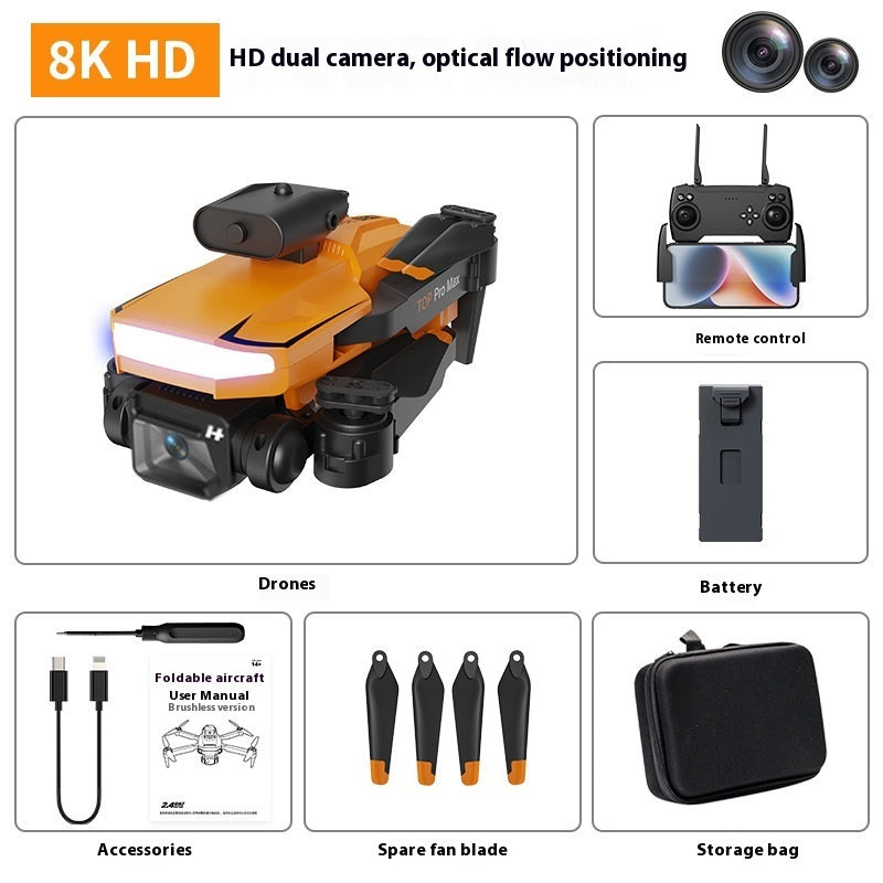 RC Drone with 4K Camera – Brushless Motor, Obstacle Avoidance, WiFi FPV, Vertical Shot - HawkEye P18 Drone