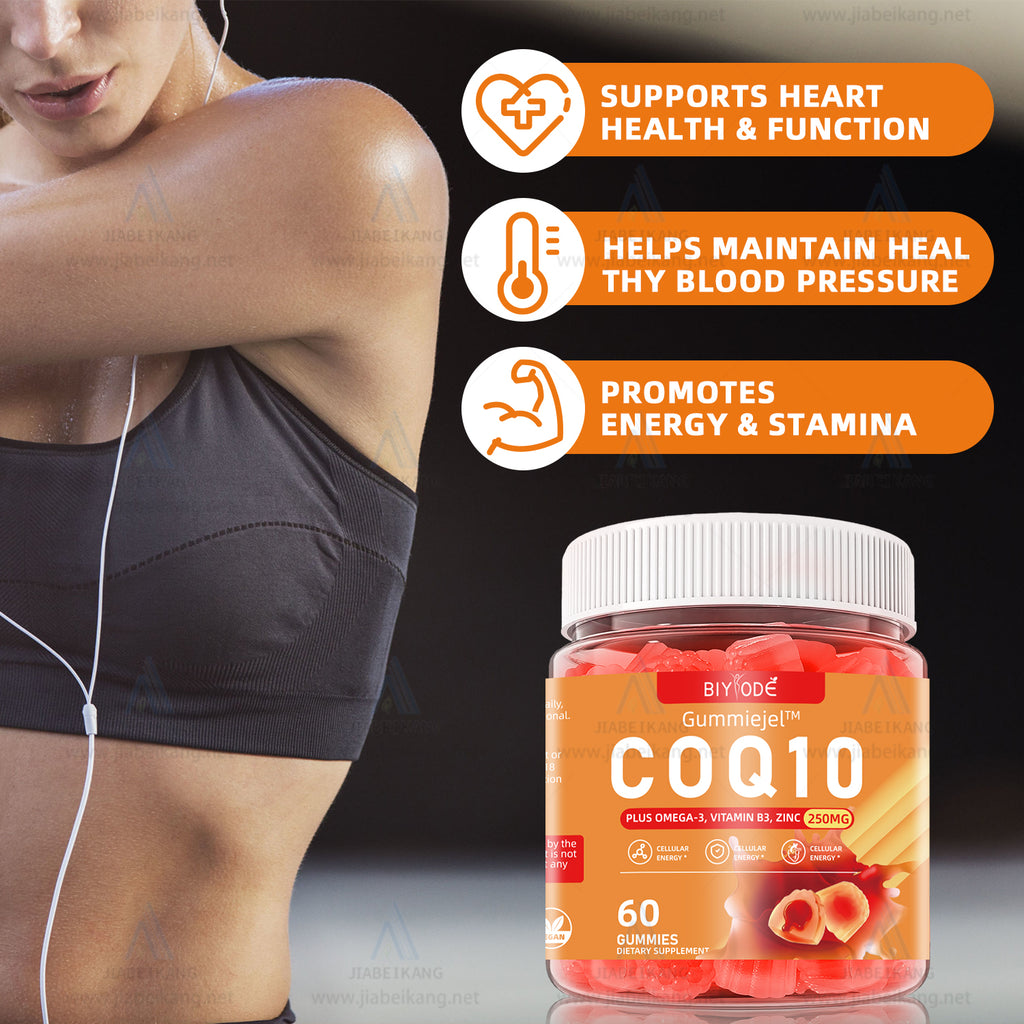 Jiabeikang Factory OEM ODM Custom Ready Stock Wholesale Immune Heart Blood Health Supplements Zinc Vitamin CoQ10 Gummies