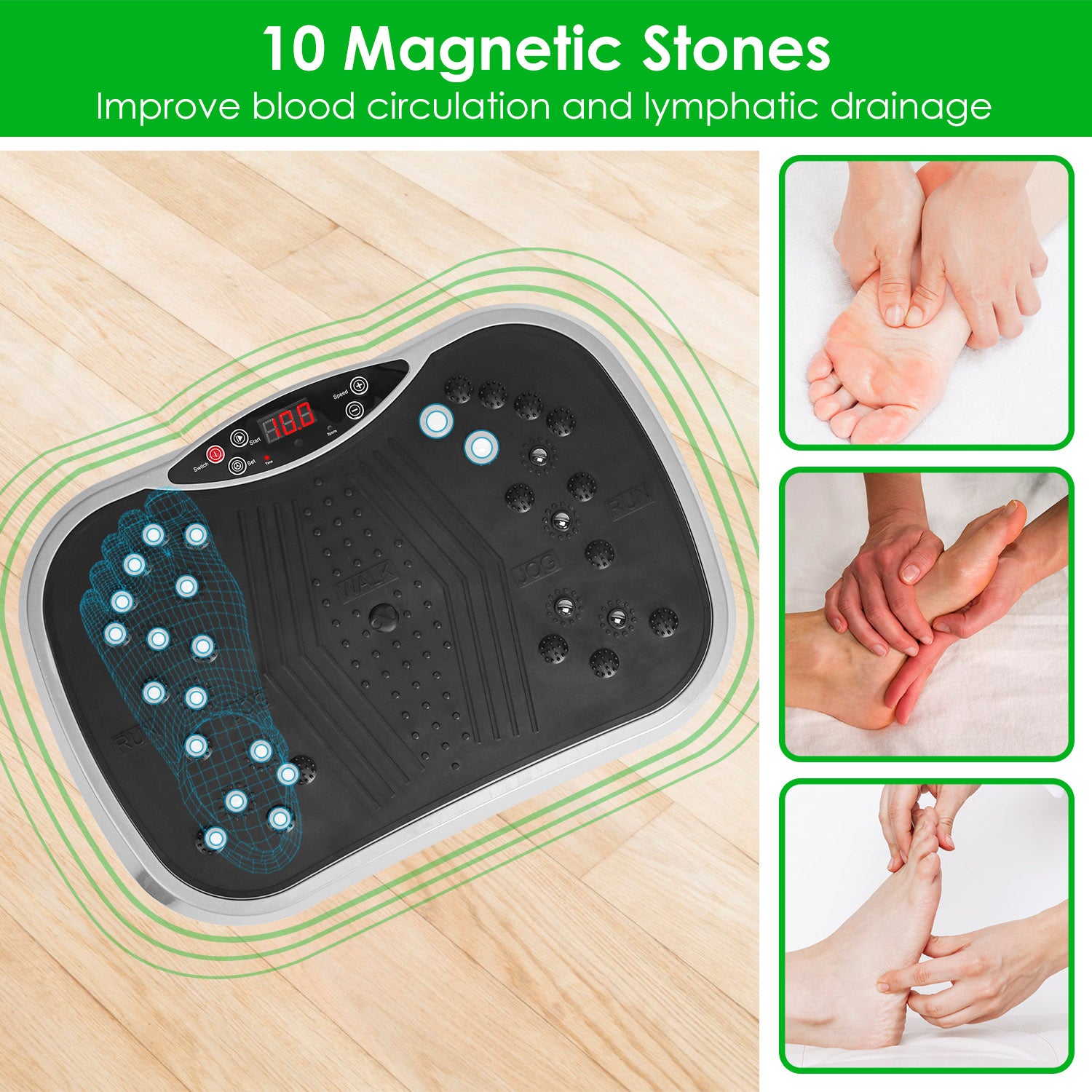 1Pc Vibration Exercise Machine With Resistant Bands Remote Control Whole Body Vibration Platform Workout Equipment Home Fitness Training Equipment For Weight Loss Fat Burner