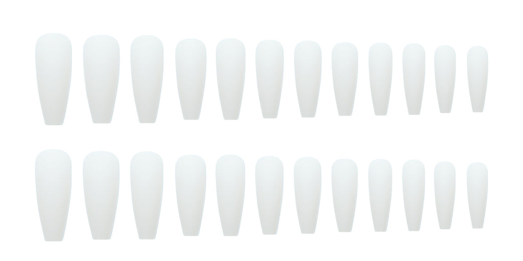 White Long T Grinding Fake Nail Tip Wear