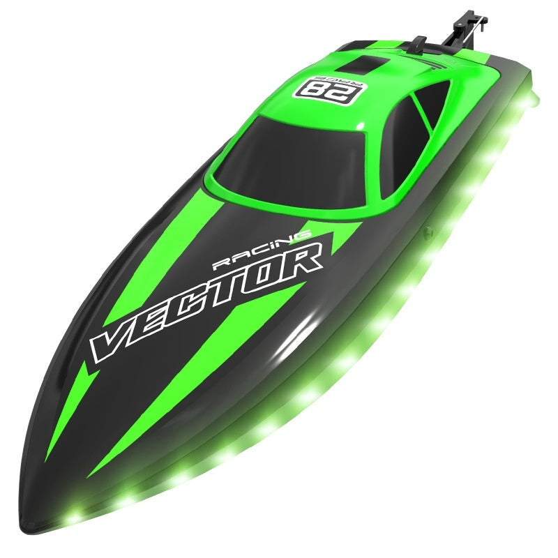 Remote Control Boat Toy – High-Performance RC Boat with USB Charging, Spare Propeller & Display Rack - BlueWave Racer
