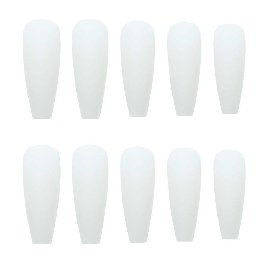 White Long T Grinding Fake Nail Tip Wear