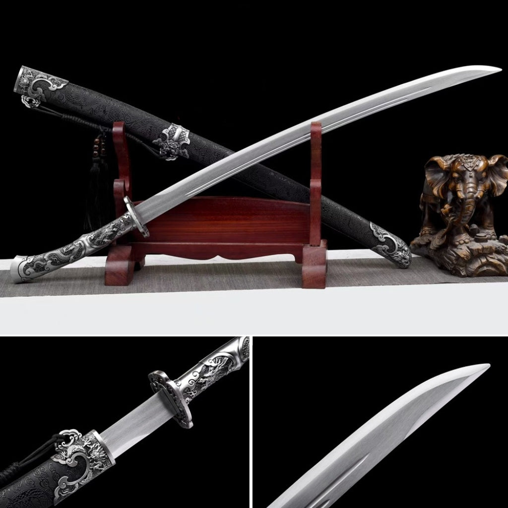 Linglong Green Blade, High Manganese Steel Xiuchun Dao, Sword, Green Blade, Tang Heng Dao, Film TV Prop, Practice Cold Weapon Unsharpened