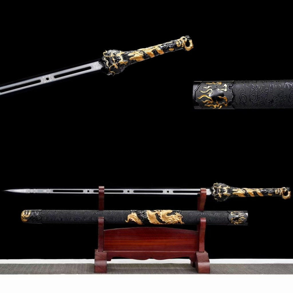 Handmade Integrated High Manganese Steel Swords Tang Heng Dao Xiu Chun Dao Embroidered Spring Saber For Jinyiwei, Unsharpened Cold Weapons