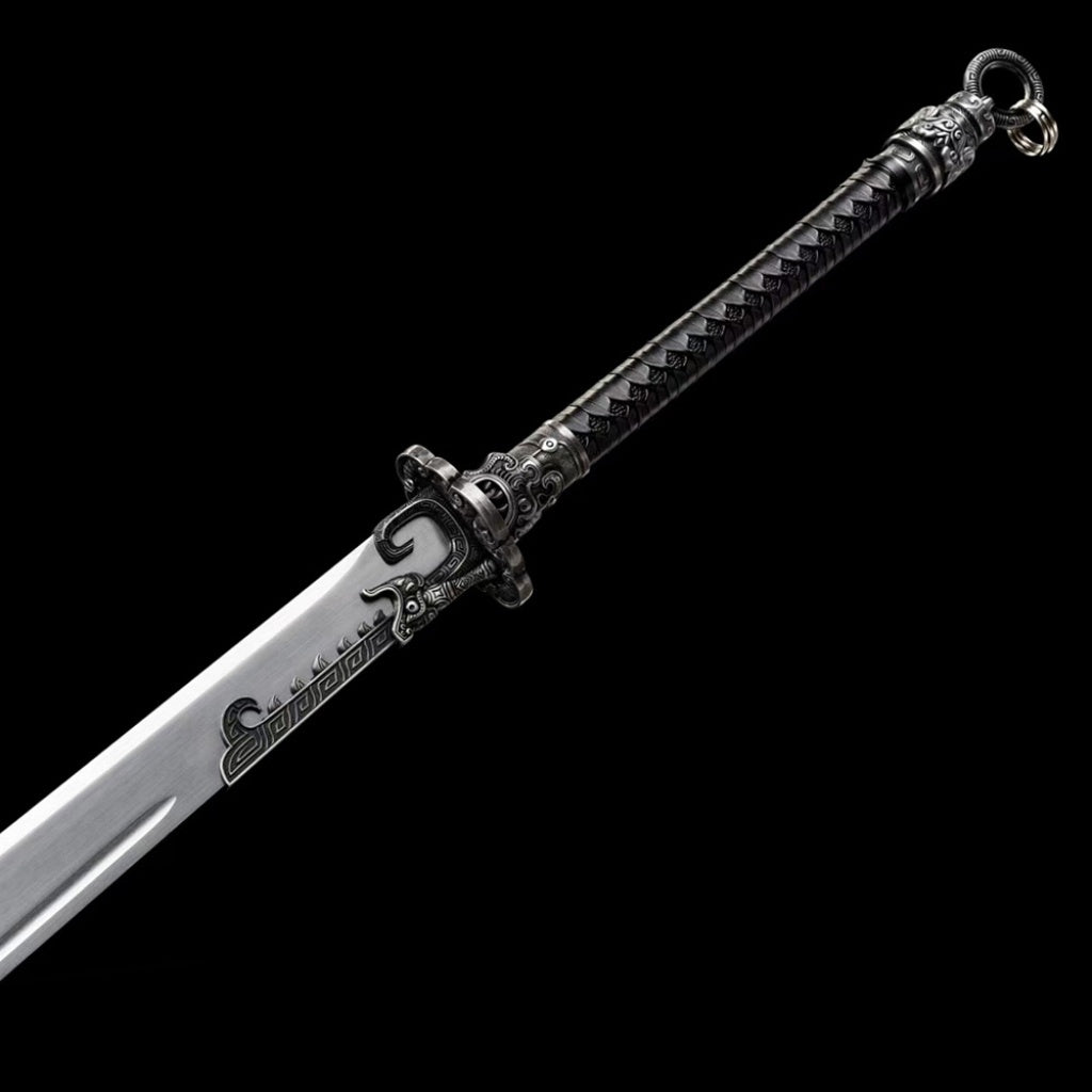 Authentic Sword Blade Integrally Forged Two-Handed Blade Embroidered Spring Saber Tang-Style Horizontal Saber Battle Saber Mo Saber Cold Weapon Unsharpened