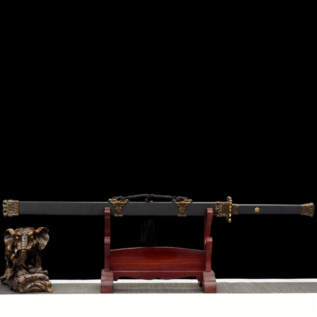 Tang Heng Dao & Xiu Chun Dao Integrated Manganese Steel Swords, Unsharpened For Decoration Not For Actual Combat