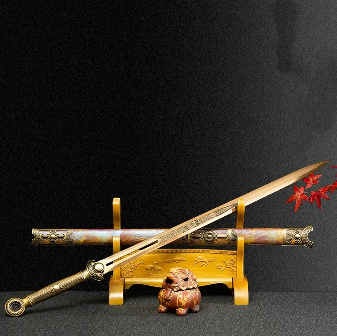 Jinsheng Integral Precious Sword High Manganese Steel Self-Defense Cold Weapon  Collection-Grade Unsharpened