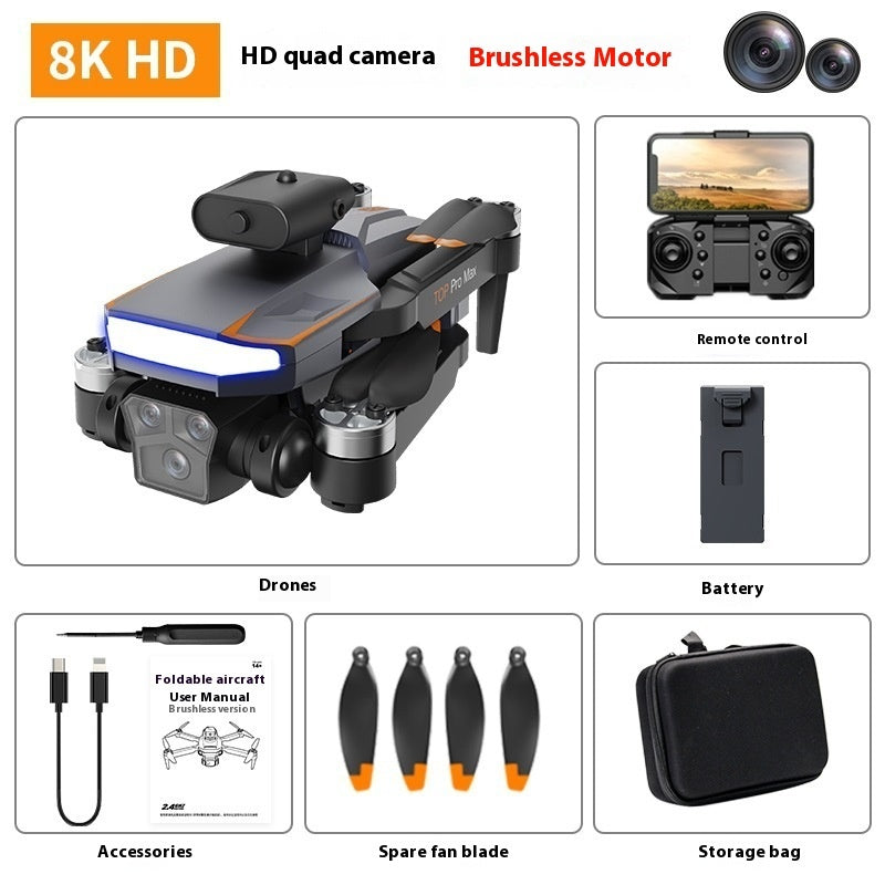 RC Drone with 4K Camera – Brushless Motor, Obstacle Avoidance, WiFi FPV, Vertical Shot - HawkEye P18 Drone