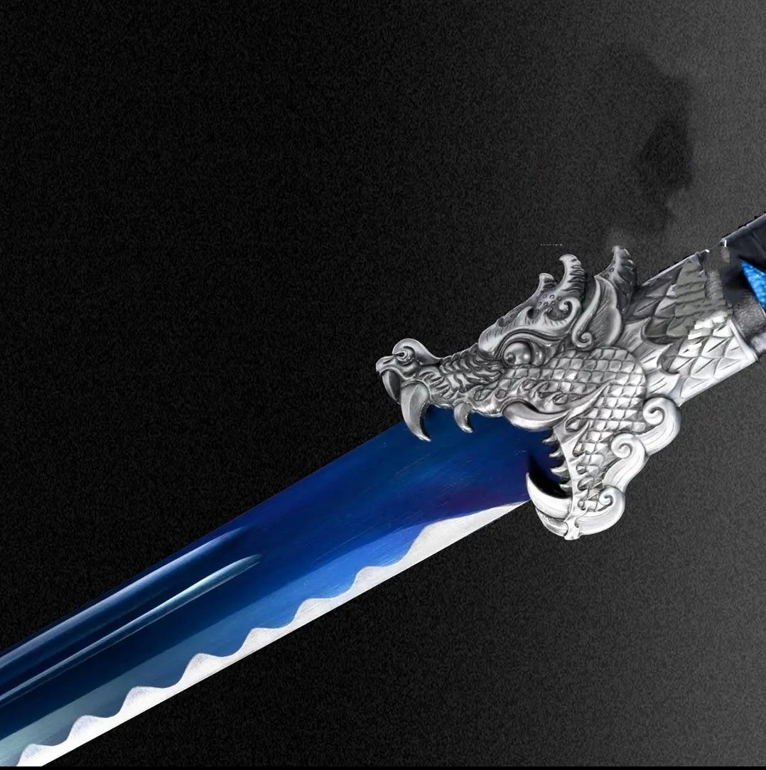 Youlan Integral Embroidered Spring Saber High Manganese Steel Self-Defense Cold Weapon  Collection-Grade  Unsharpened